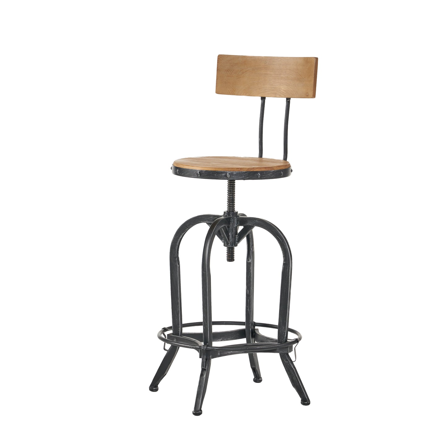 Adjustable Height Swivel Barstools WITH FIR WOOD