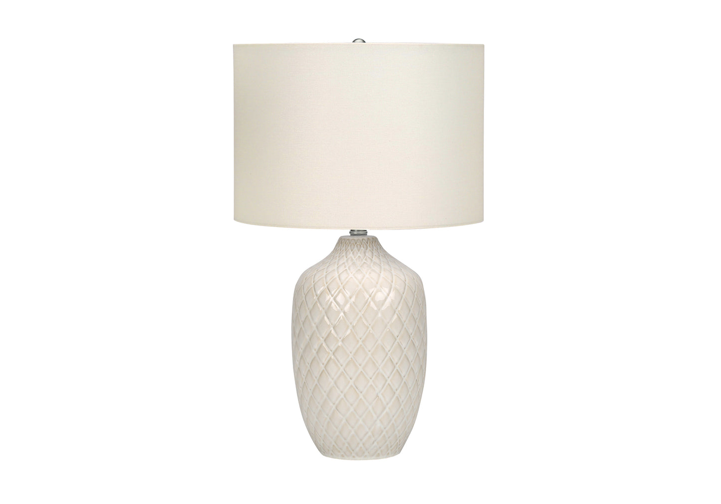 Lighting, 25"h, Table Lamp, Cream Ceramic, Ivory / Cream Shade, Transitional