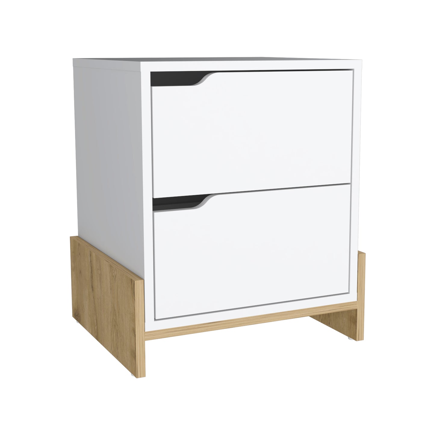 Luss Nightstand, Bedside Table with 2-Drawers