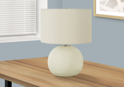 Lighting, 18"h, Table Lamp, Ivory / Cream Shade, Cream Ceramic, Contemporary