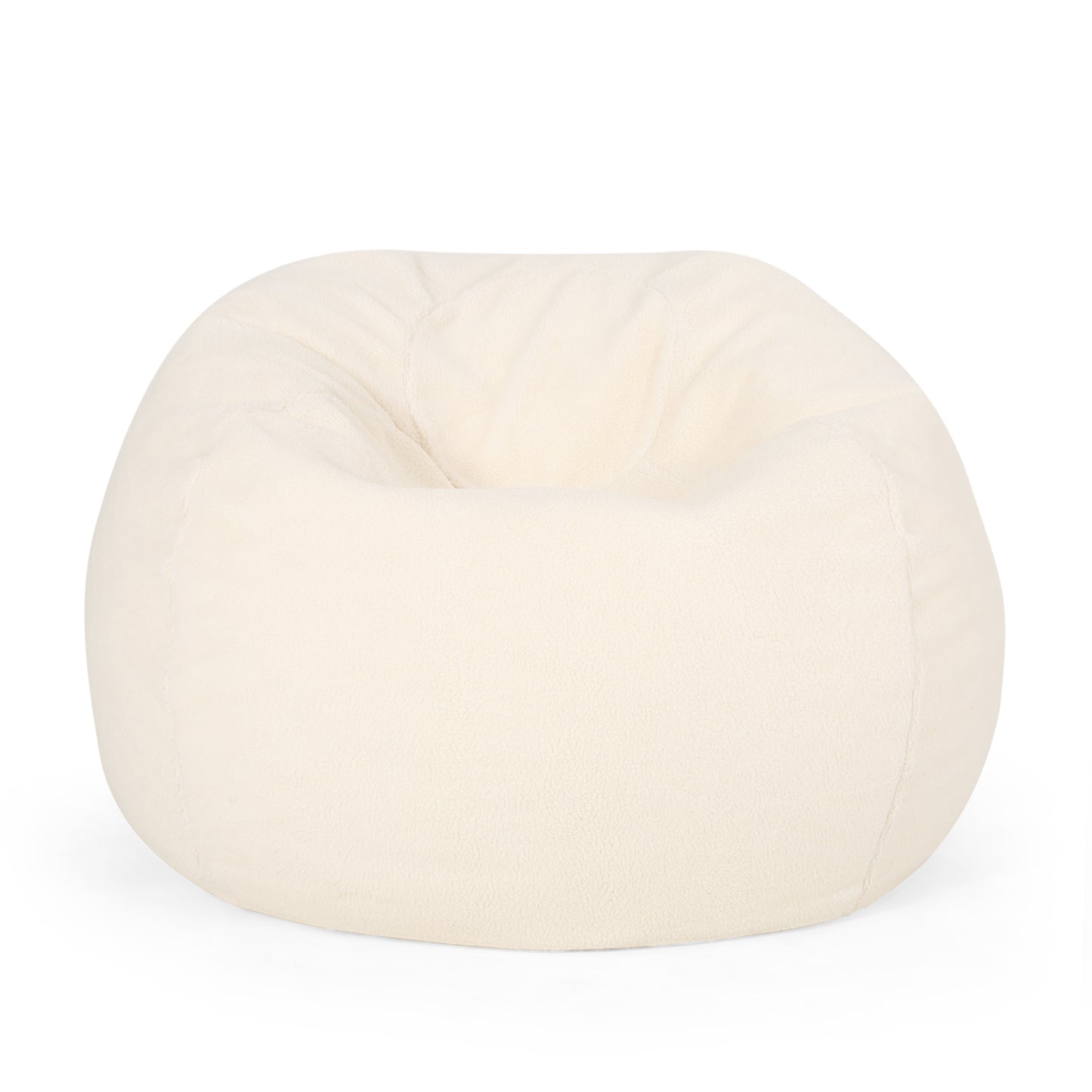 Kavel 3 Foot Rounded Bean Bag, Cream