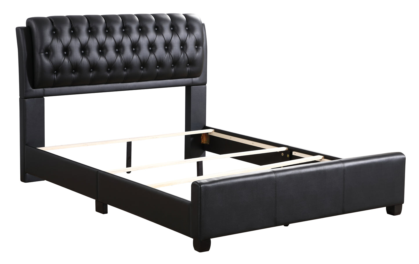 Elegant Contemporary Black Queen Bed