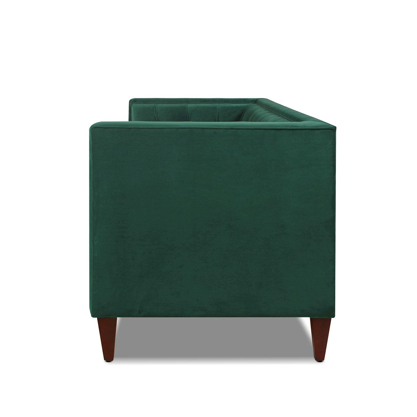 Jack 84" Modern Tuxedo Tufted Sofa, Evergreen Velvet