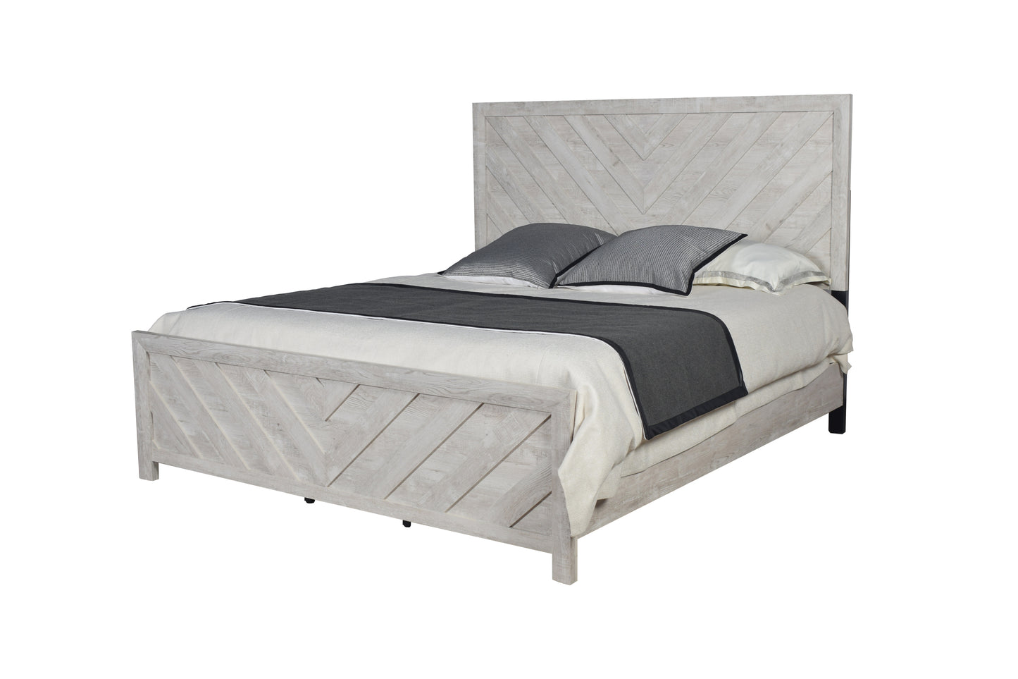 Modern Style King Bed Made with Wood in Natural