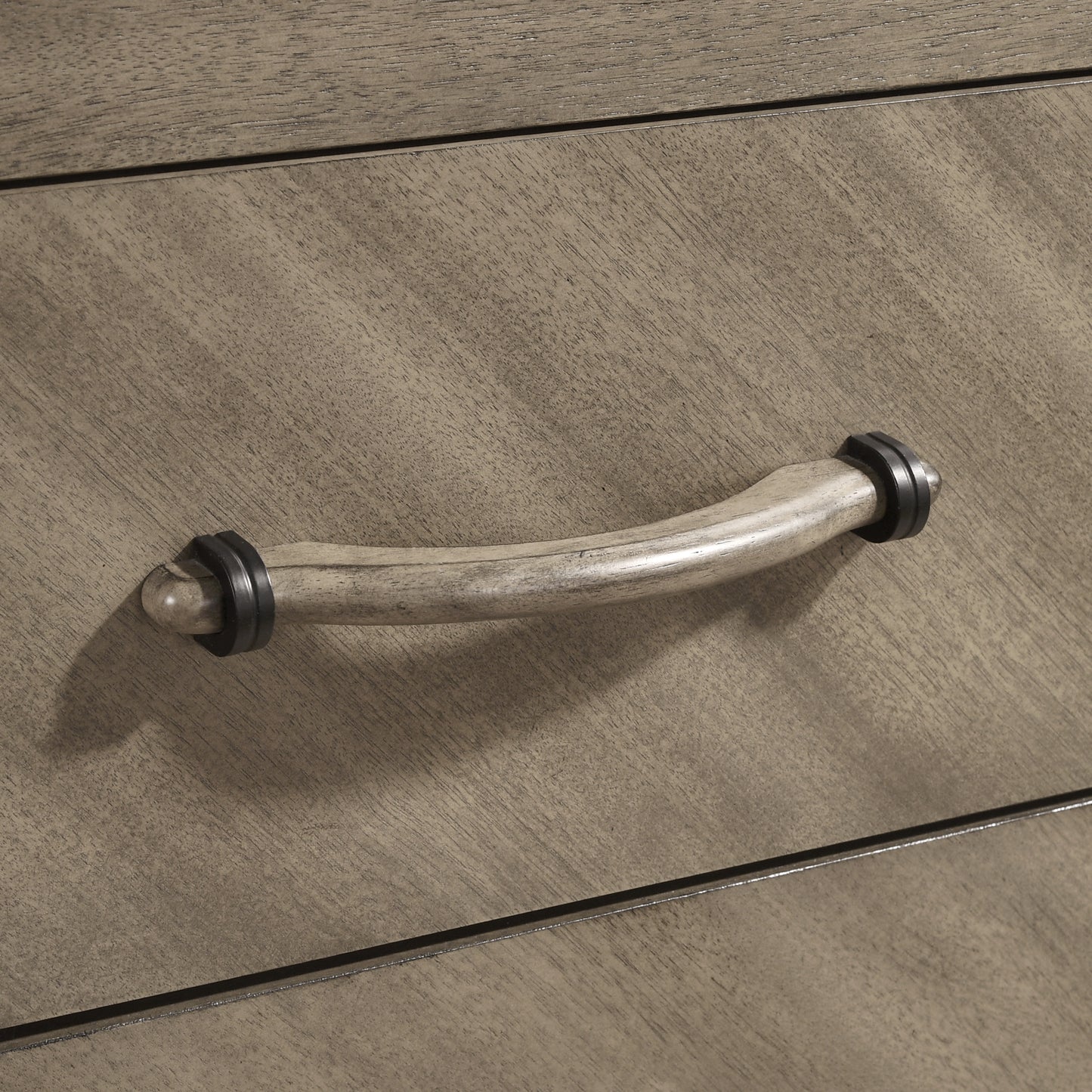 Arena Contemporary 2-Drawer Nightstand, Antique Gray