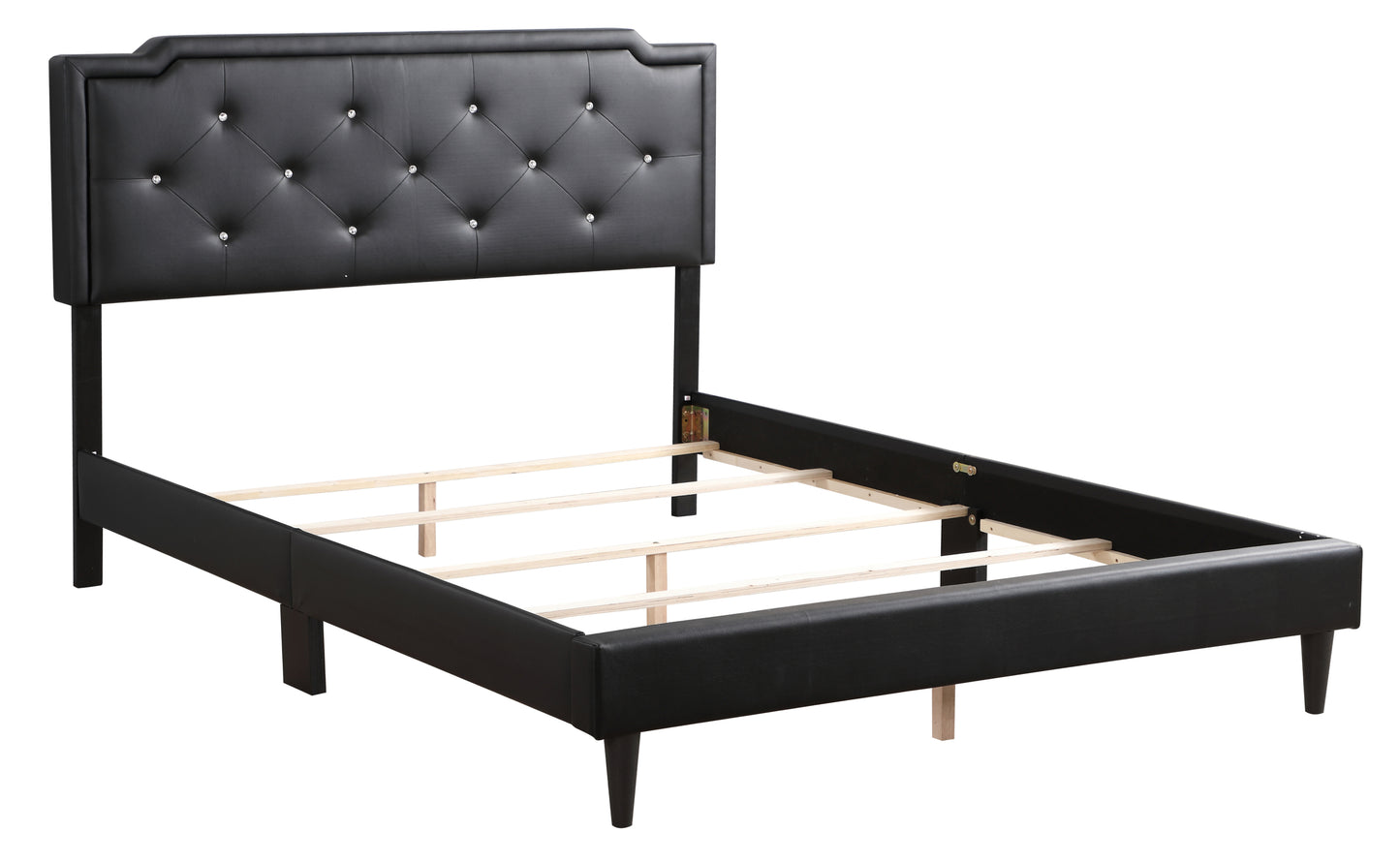 Sleek And Functional Full Bed In Black