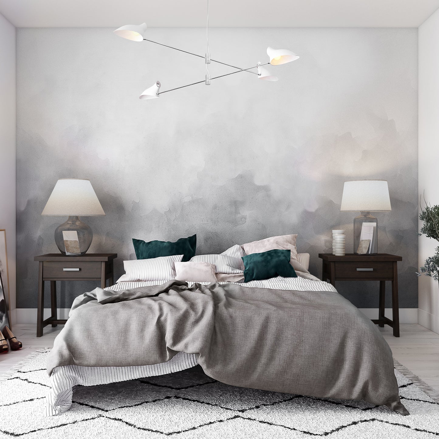 Sawhorse - Bedside Table - Dark Chestnut Brown