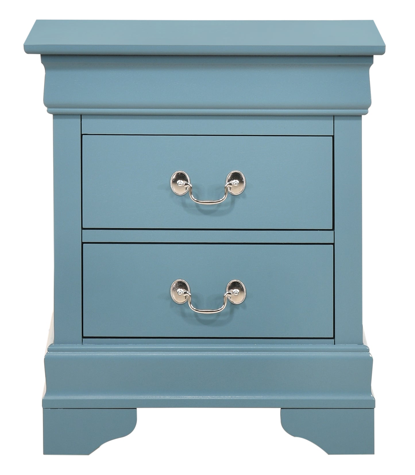 Compact Teal Traditional Nightstand