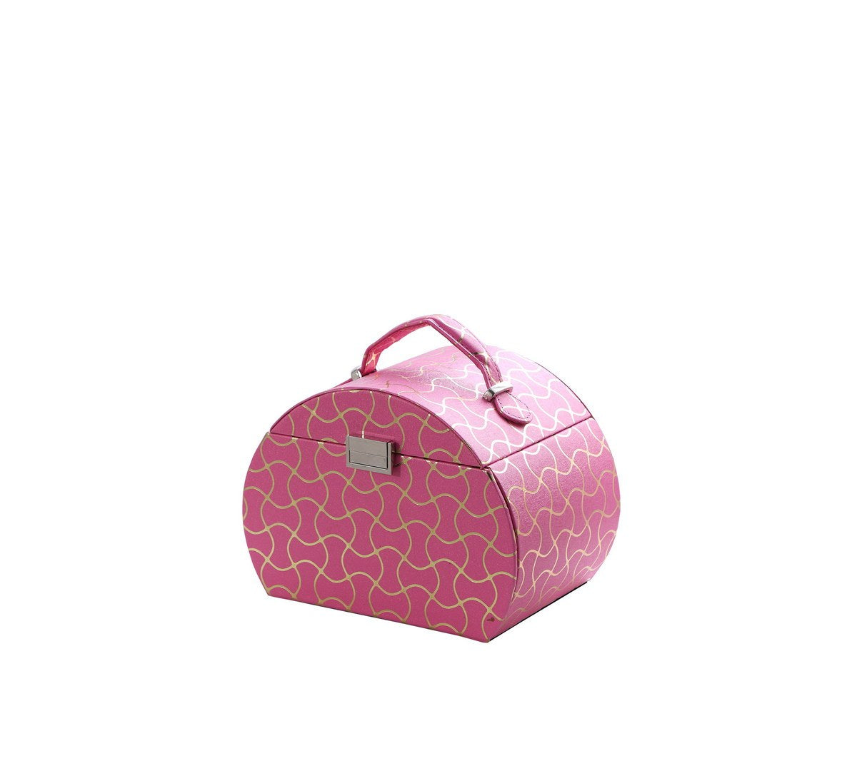 8.8" Long Travel Jewelry Organizer Case, Hot Pink