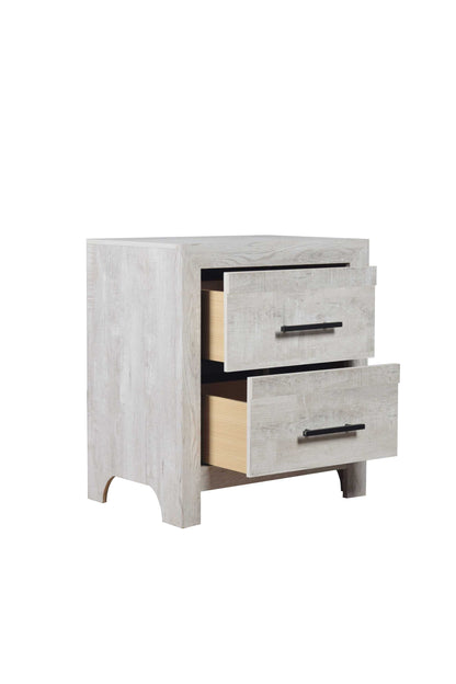 Twin 5PC Modern Style Storage Bedroom Set Made with Wood in Gray