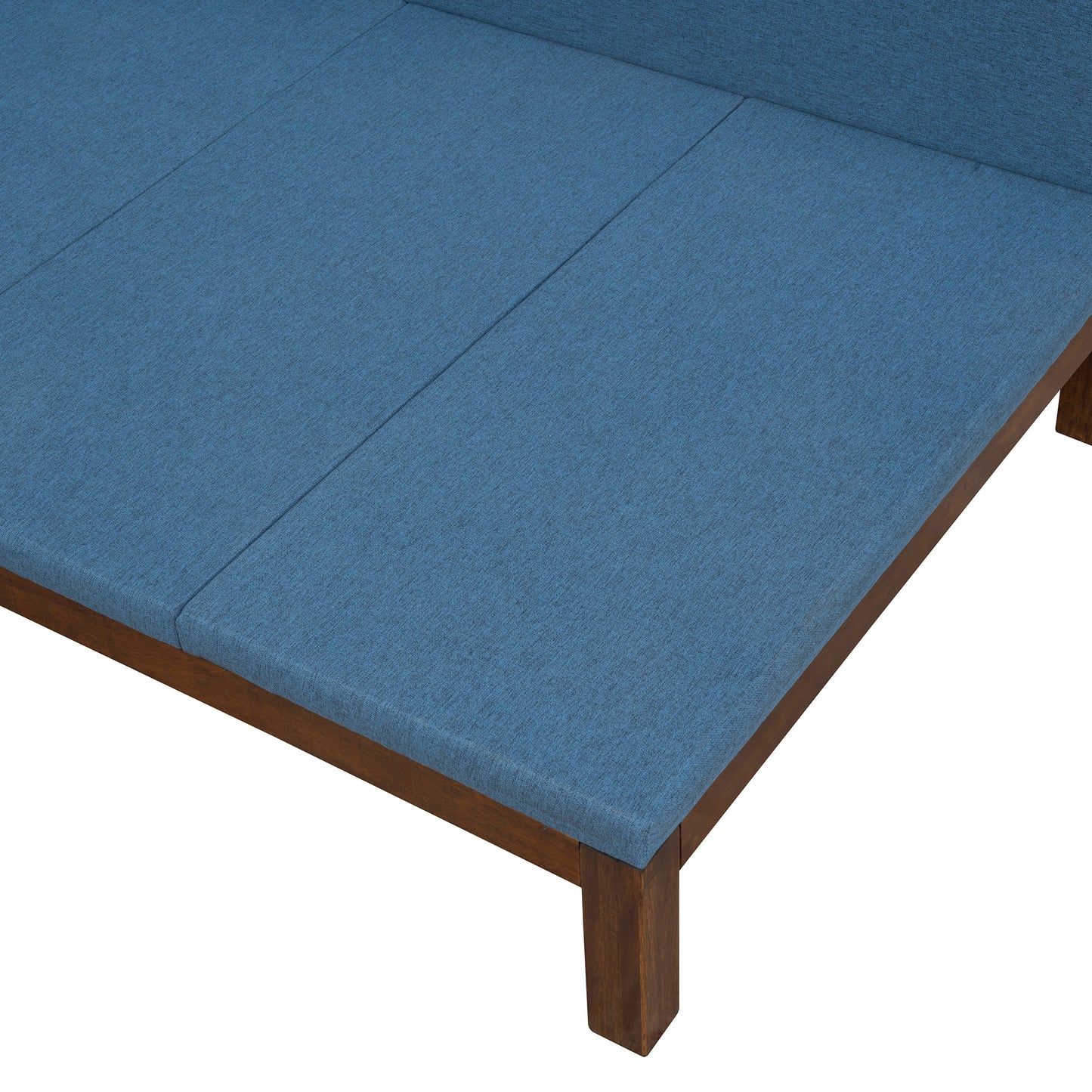 Upholstered Daybed/Sofa Bed Frame Twin Size Linen-Blue