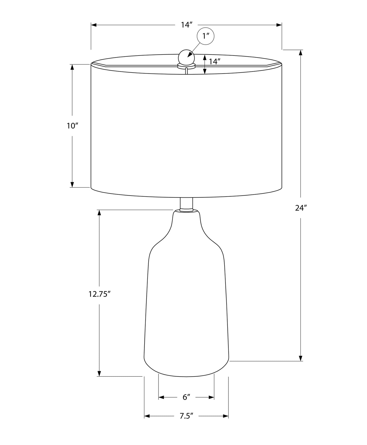 Lighting, 24"h, Table Lamp, Black Concrete, Grey Shade, Contemporary