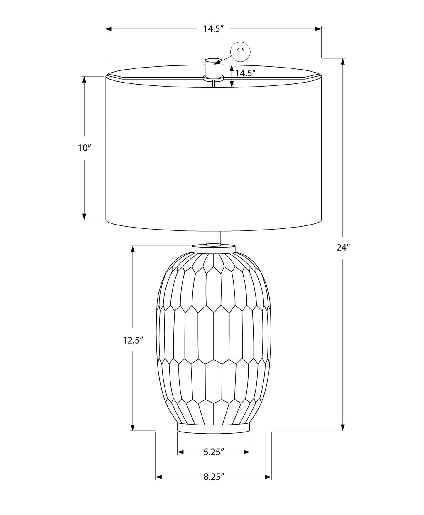 Lighting, 24"h, Table Lamp, Cream Resin, Ivory / Cream Shade, Transitional