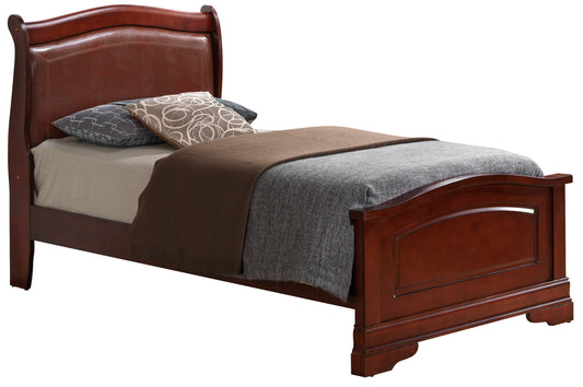 Charming Twin Bed In Cherry Finish