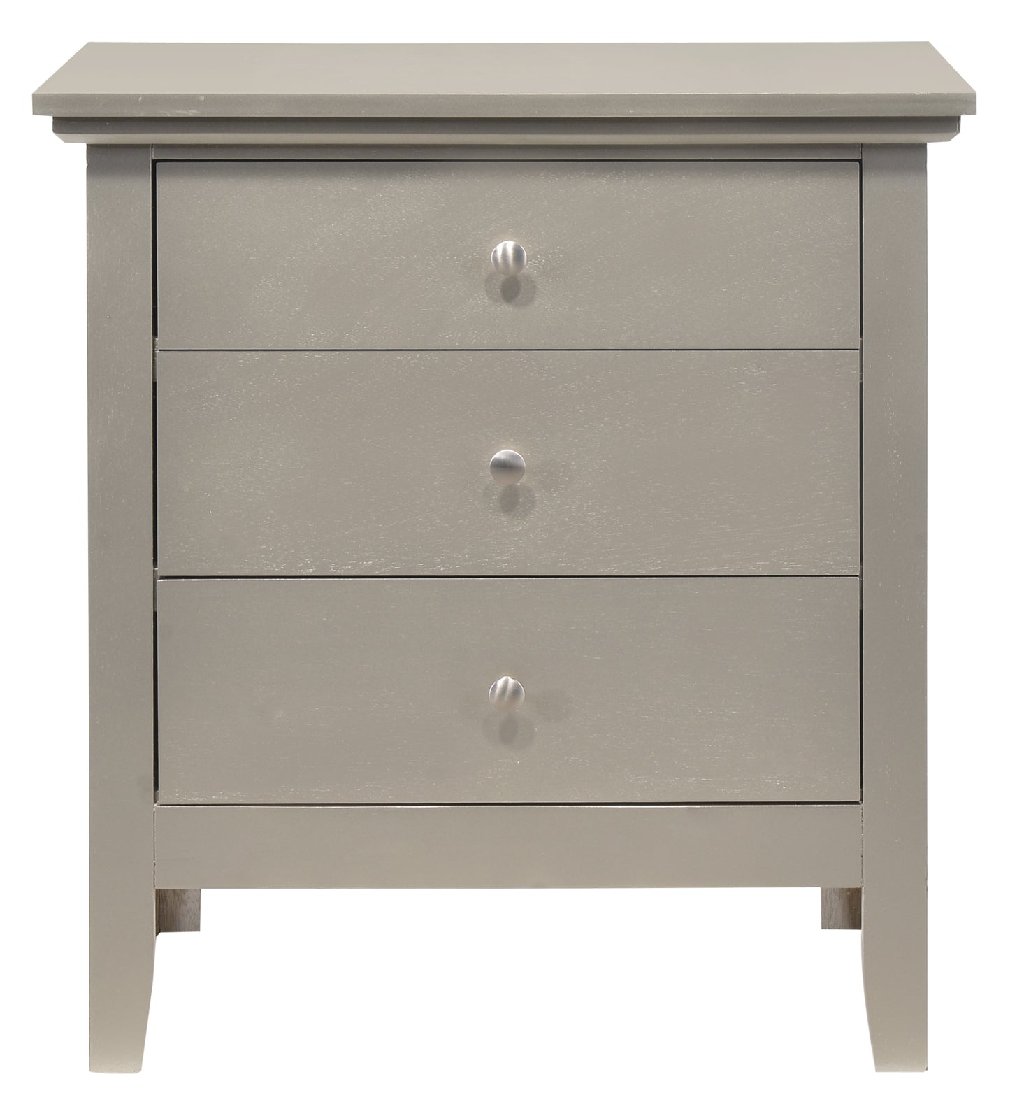 Chic Silver Champagne Nightstand