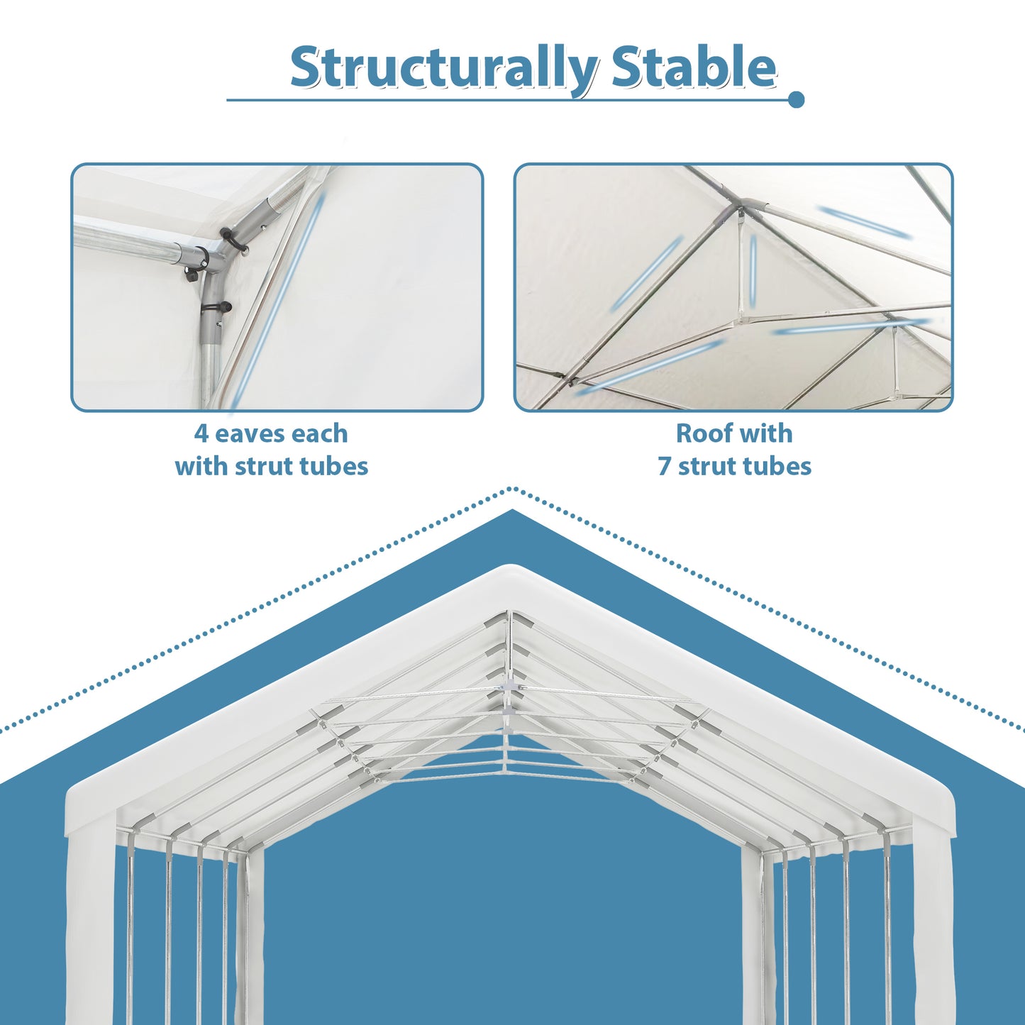 16x32FT Party Tent Heavy Duty, Large Wedding Event Shelters with 3 Storage Bags & Removable Sidewalls, Outdoor Canopy Gazebo Commercial Tents for Parties Carport Camping Garden Patio