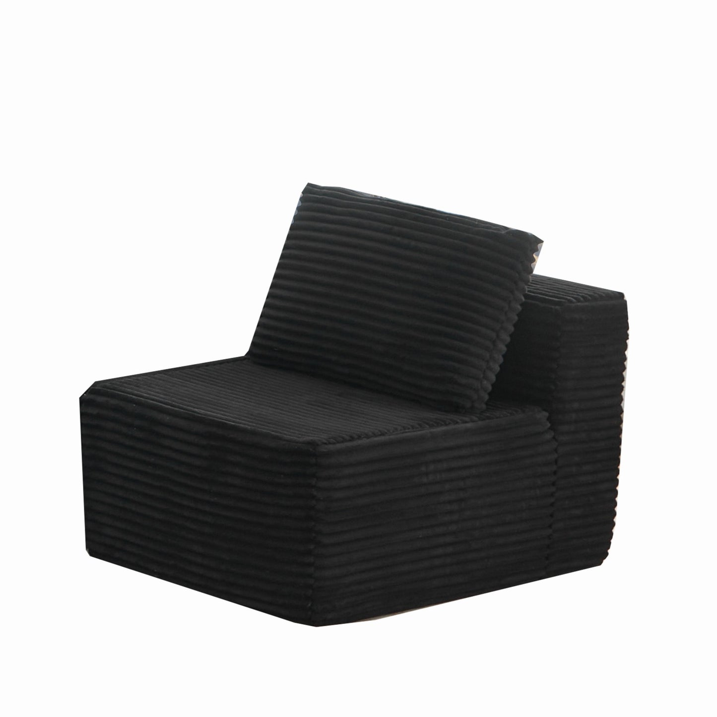 Modular Sectional Couches for Living Room: Single Seat (Black),Can extend an L-shaped sofa or transform it into a U-shaped sofa.