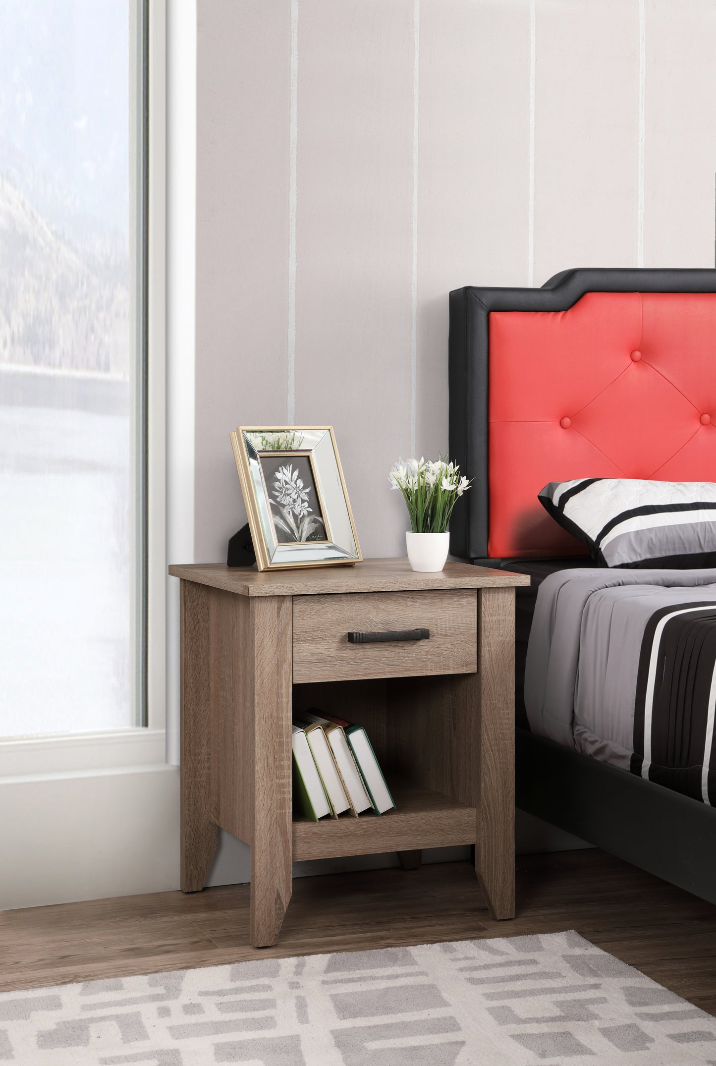 Charming Sandle Wood Nightstand For Modern Spaces