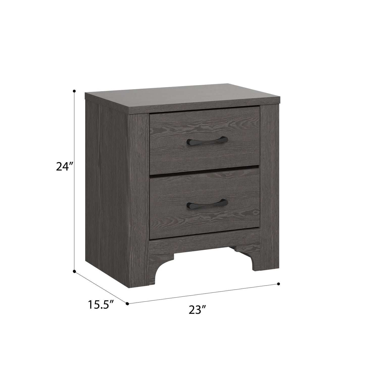 Junipe Brown 2-Drawer Nightstand
