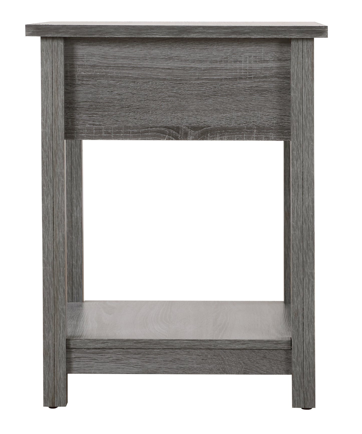 Chic Gray Contemporary Nightstand