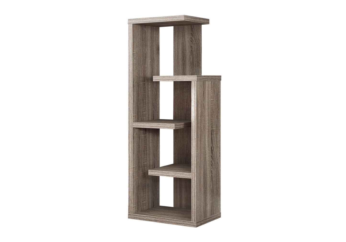 Bookshelf, Bookcase, Etagere, 4 Tier, 48"h, Office, Bedroom, Brown Laminate, Contemporary, Modern