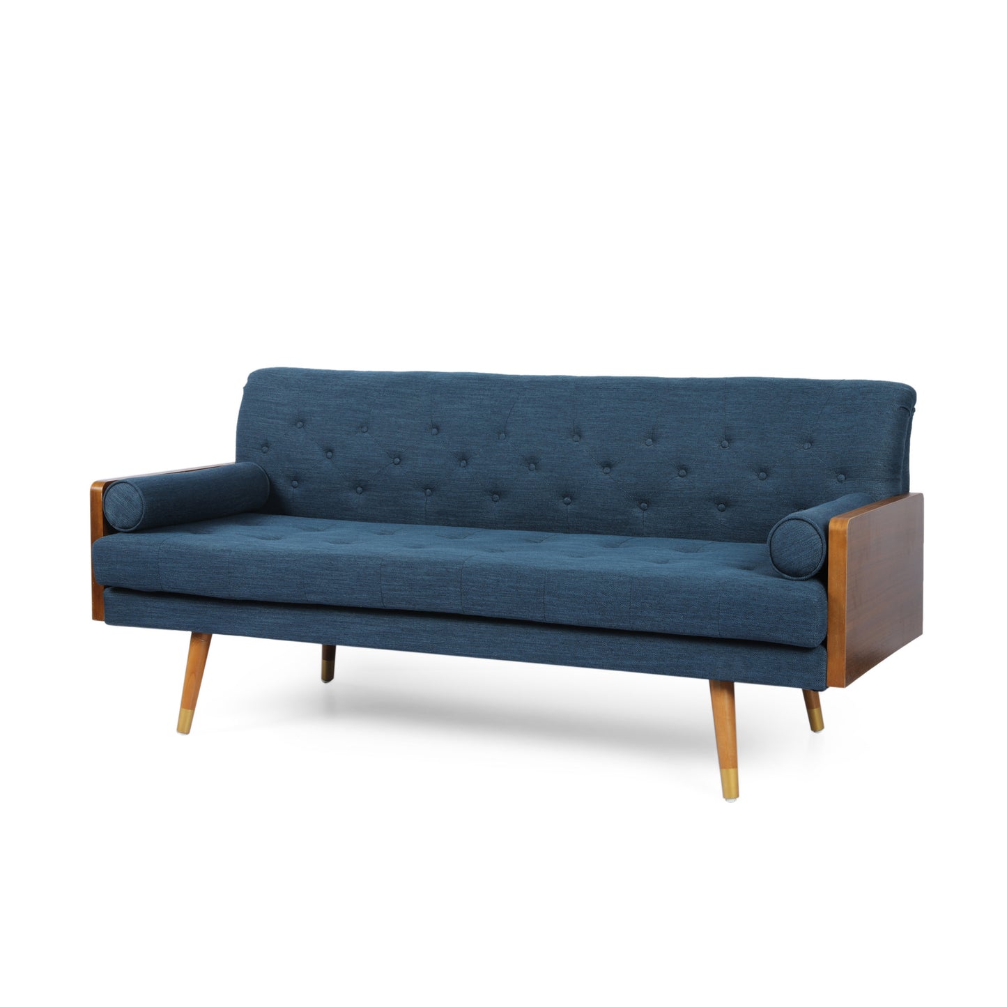 Aidan Mid-Century Modern Tufted Fabric Sofa