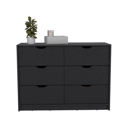 Dresser Curio, Four Drawers, Black Wengue Finish