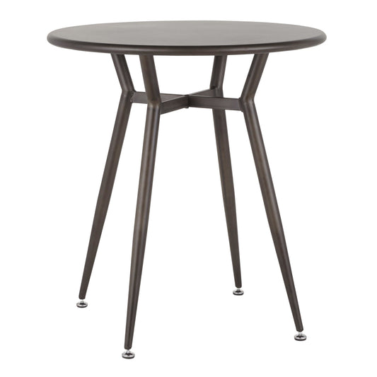 Clara Industrial Round Dinette Table in Antique Metal by LumiSource