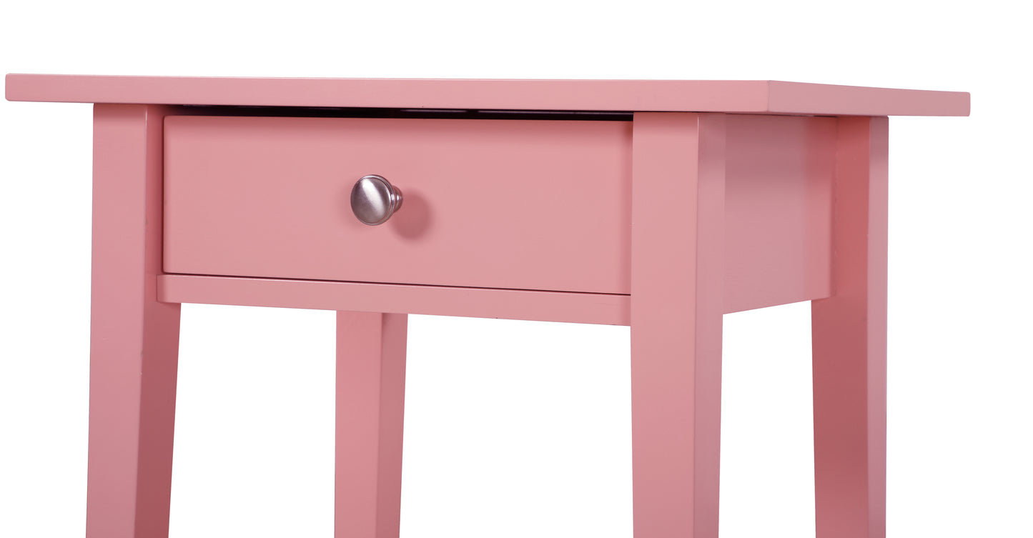 Charming Pink Contemporary Nightstand