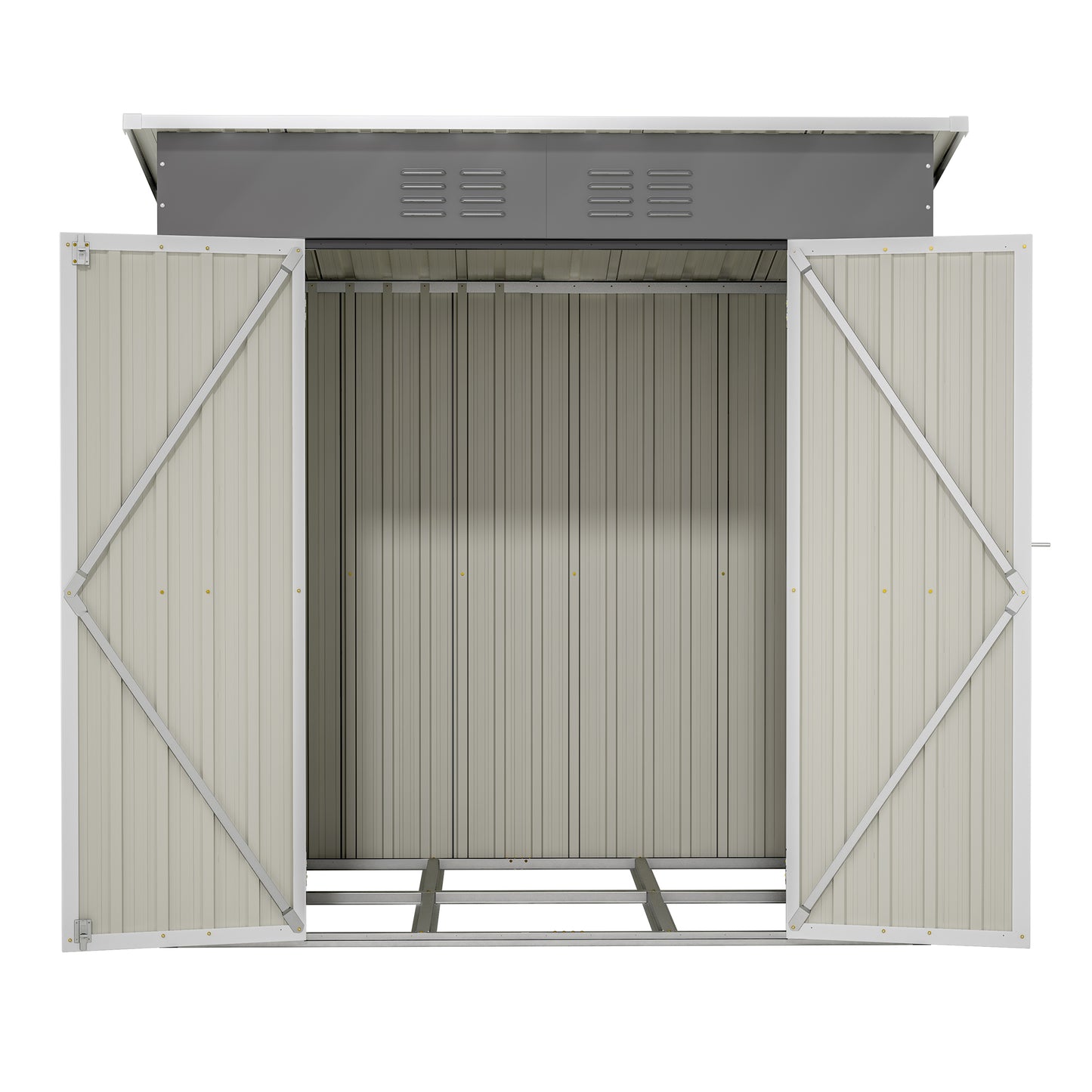 6'x4' Outdoor Metal Storage Shed for Garden Tools Lockable Door