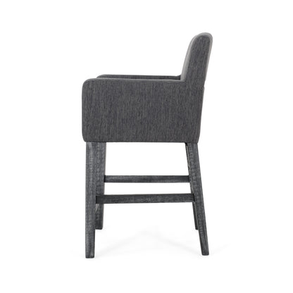 Upholstered 26 inch Counter Stool - Charcoal/Gray