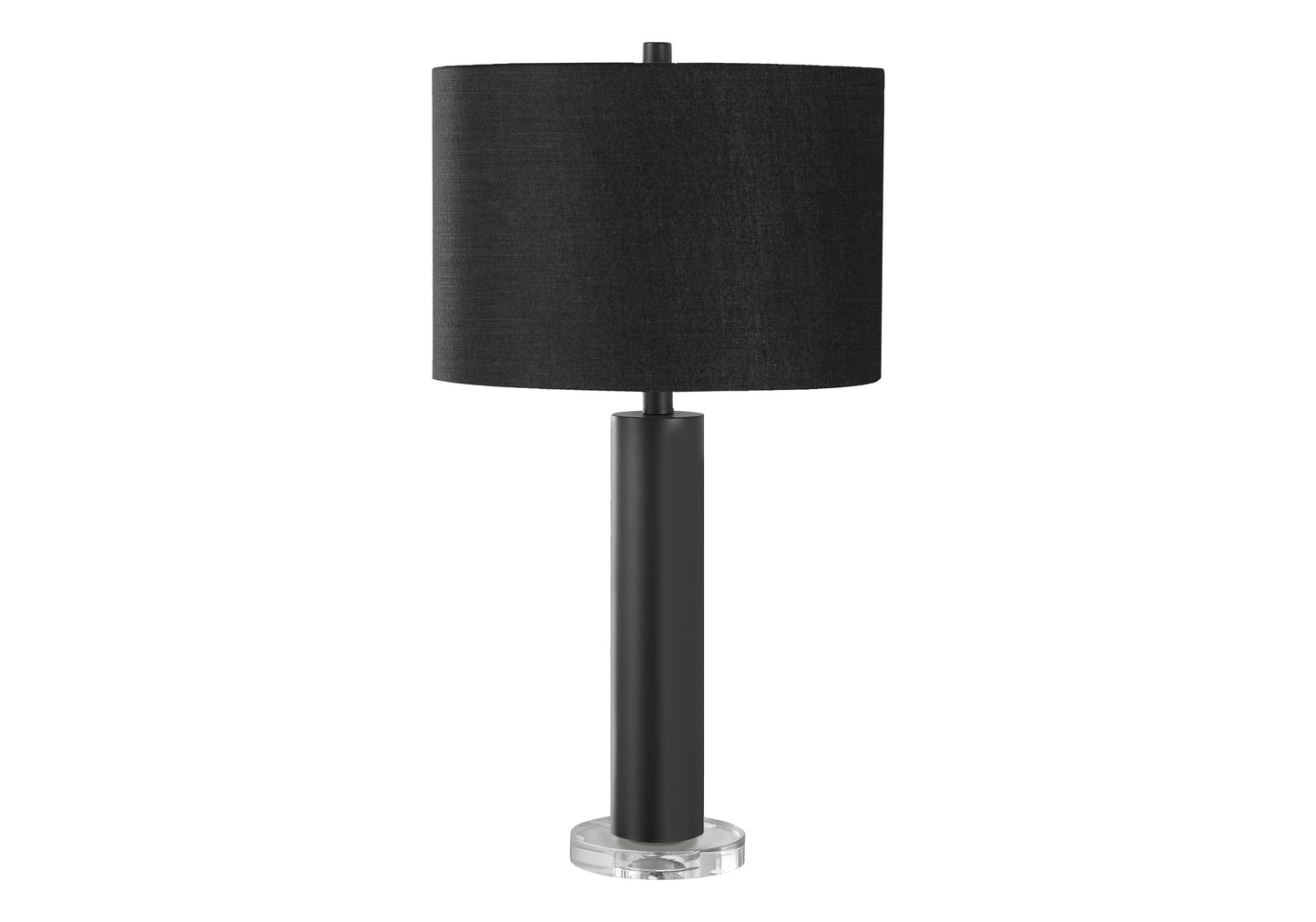 Lighting, 28"h, Table Lamp, Black Metal, Black Shade, Contemporary