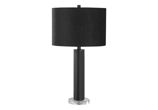 Lighting, 28"h, Table Lamp, Black Metal, Black Shade, Contemporary