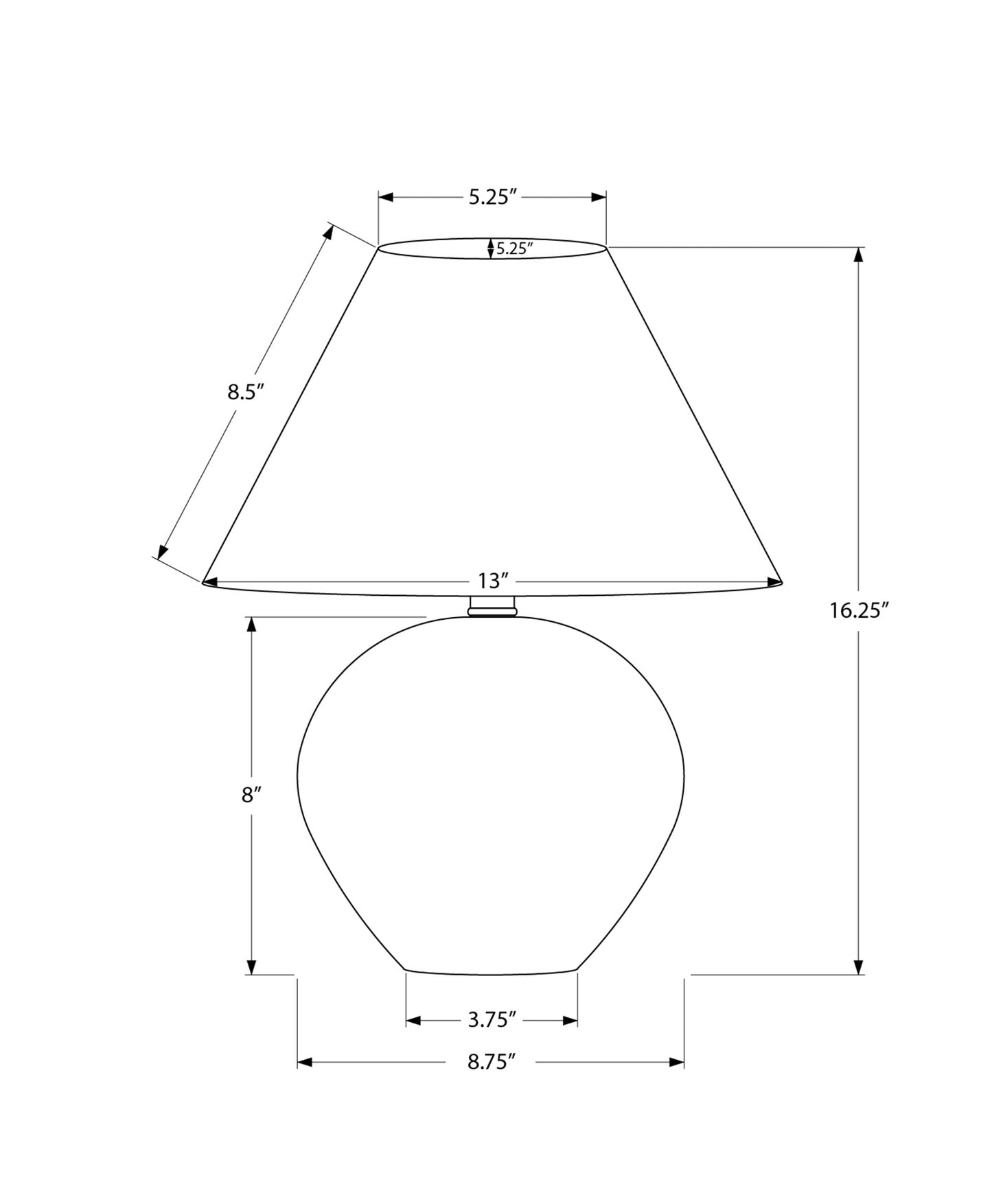 Lighting, 16"h, Table Lamp, Cream Shade, Cream Ceramic, Contemporary