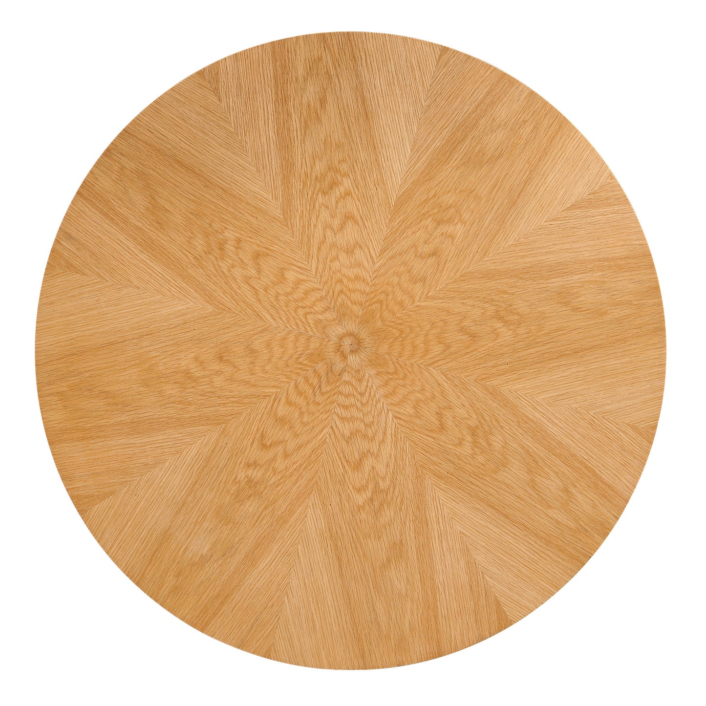 Mid-Century Modern 35.43 Inch Round Dining Table with MDF Oak Wood Veneer Tabletop and Solid Wood Table Lges for Dining Room, Living Room, Kitchen