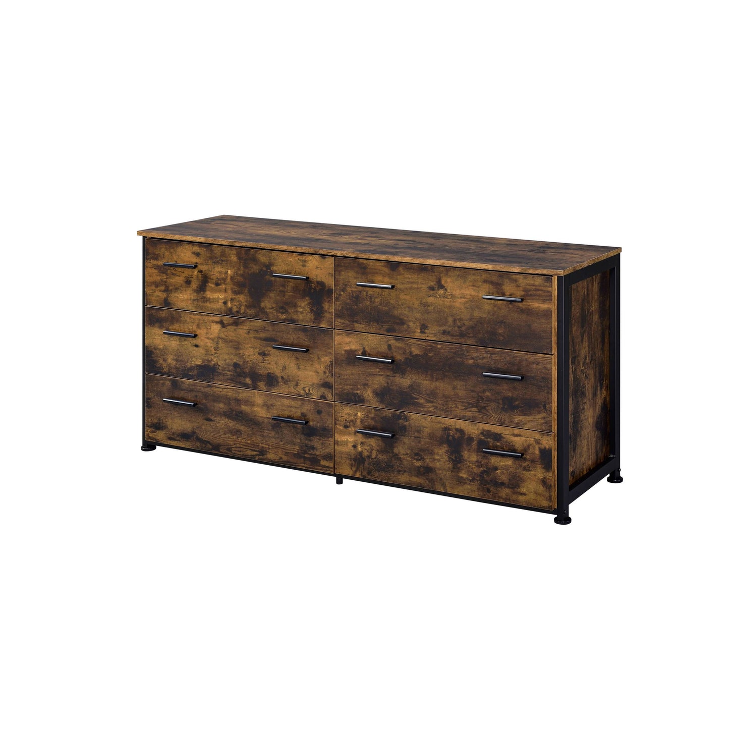 Juvanth Rustic Oak & Black Finish Dresser