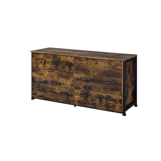 Juvanth Rustic Oak & Black Finish Dresser