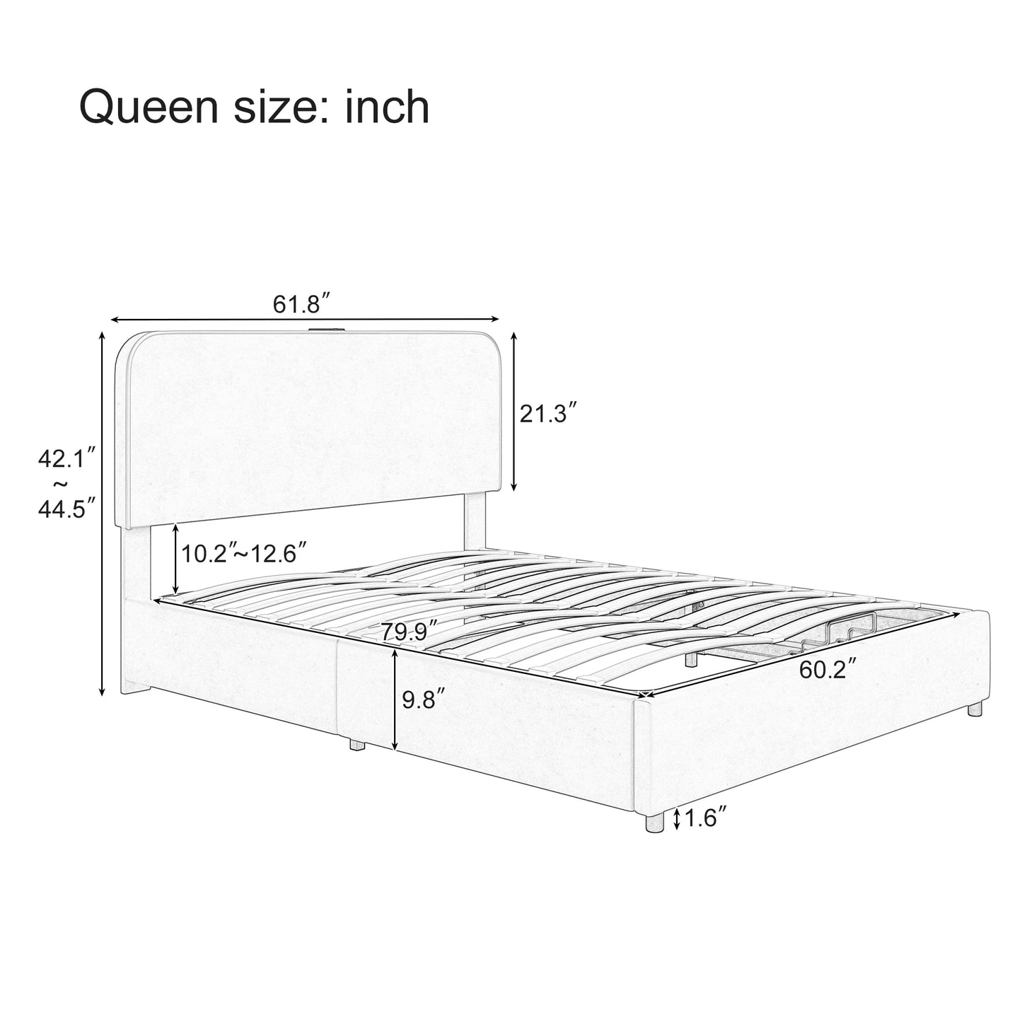 Upholstered Platform Queen Size Hydraulic Storage Bed, Lift Up Storage Bed with RGB LED Light, Bluetooth Speaker, No Box Spring Needed, Lychee Velvet,Pink