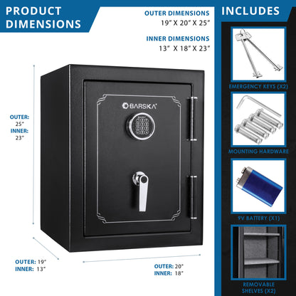 3.51 CUBIC FT FIREPROOF SAFE VAULT