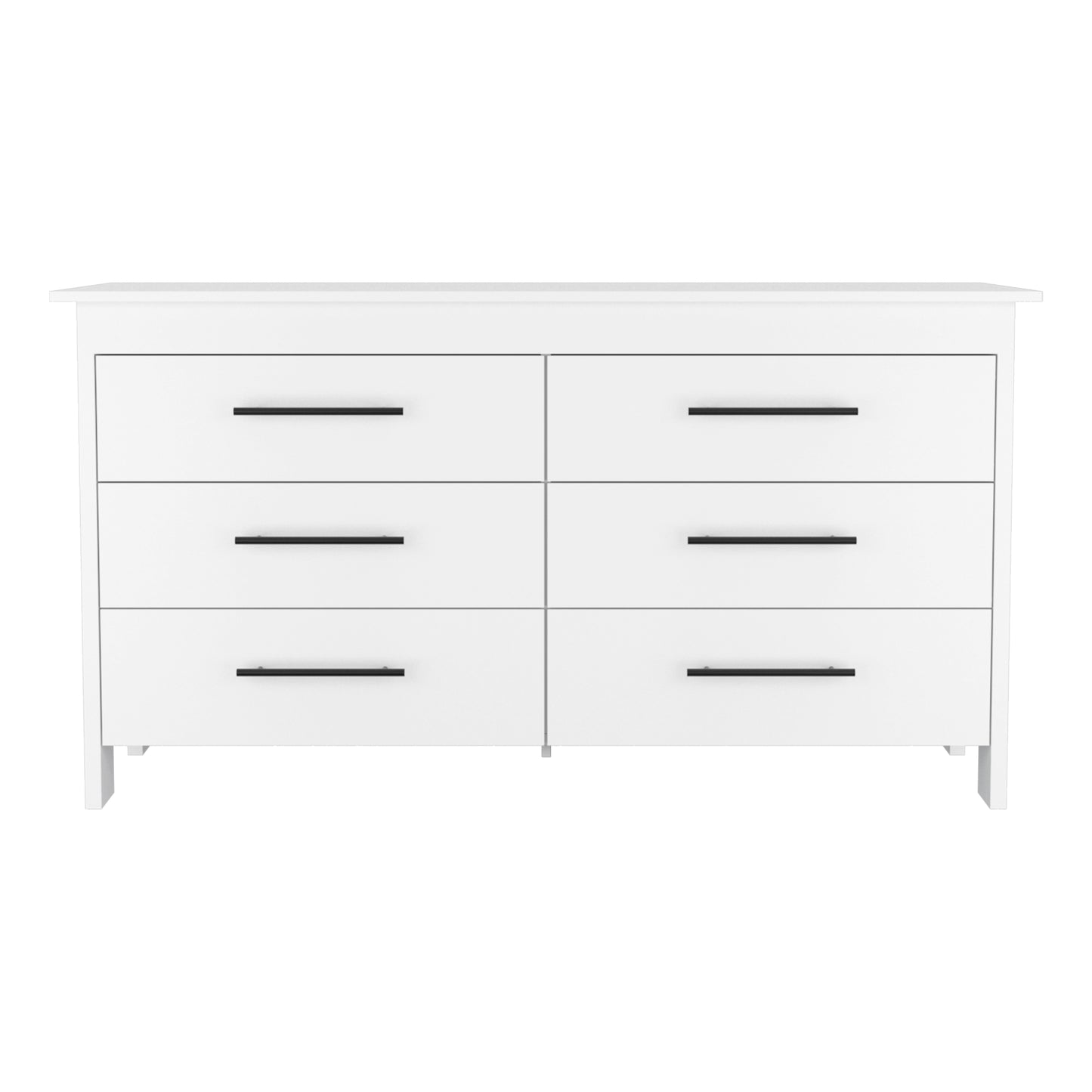 6 Drawer Double Dresser Wezz, Bedroom, White