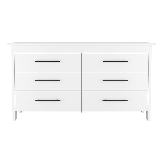 6 Drawer Double Dresser Wezz, Bedroom, White