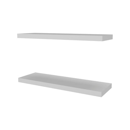 Iva Floating Shelf in Melamine x2, Snow White