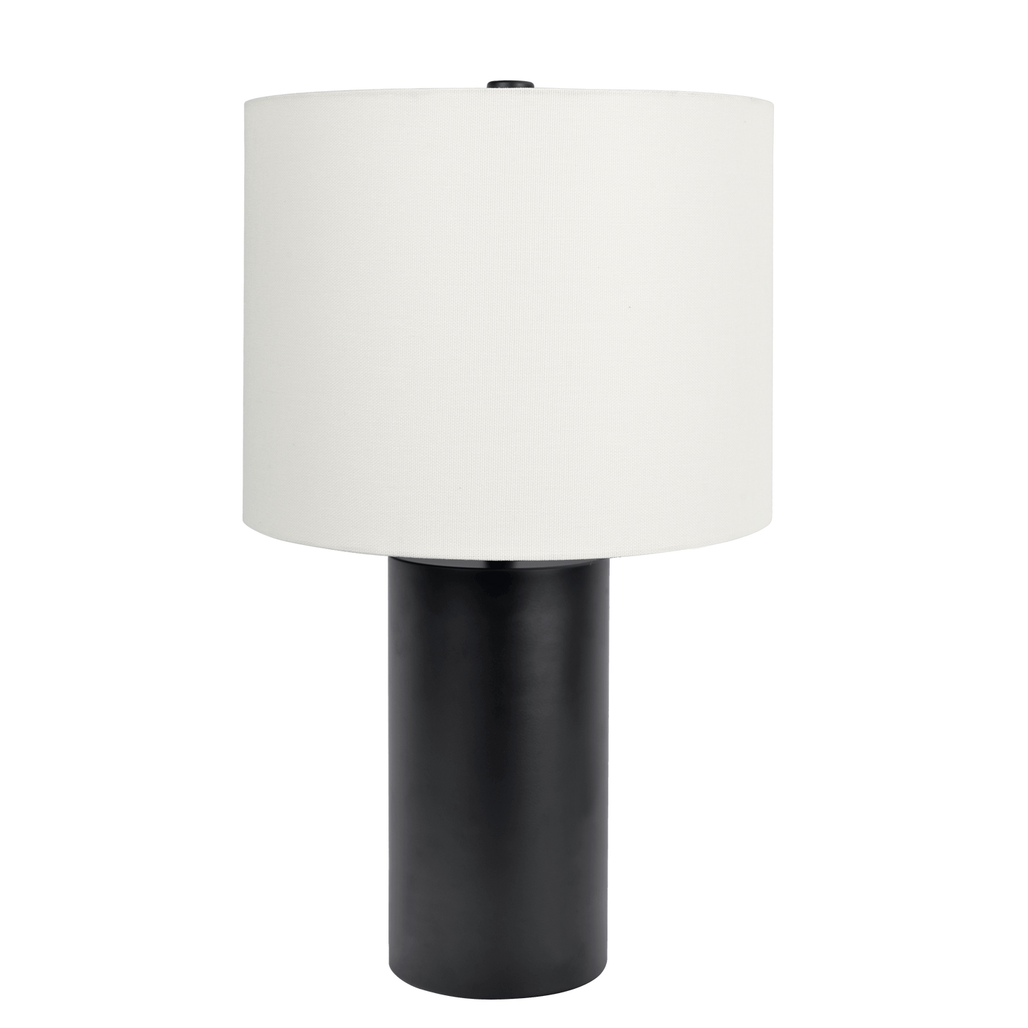 Aura Black Table Lamp with On/Off Switch Black Block Base