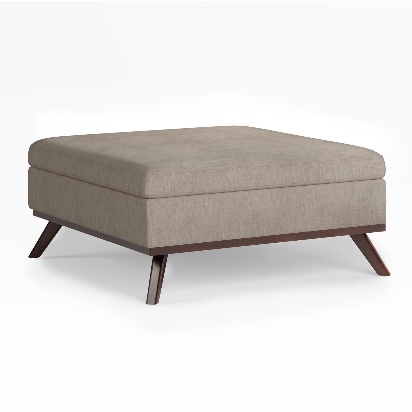 Owen - Square Coffee Table Storage Ottoman - Natural