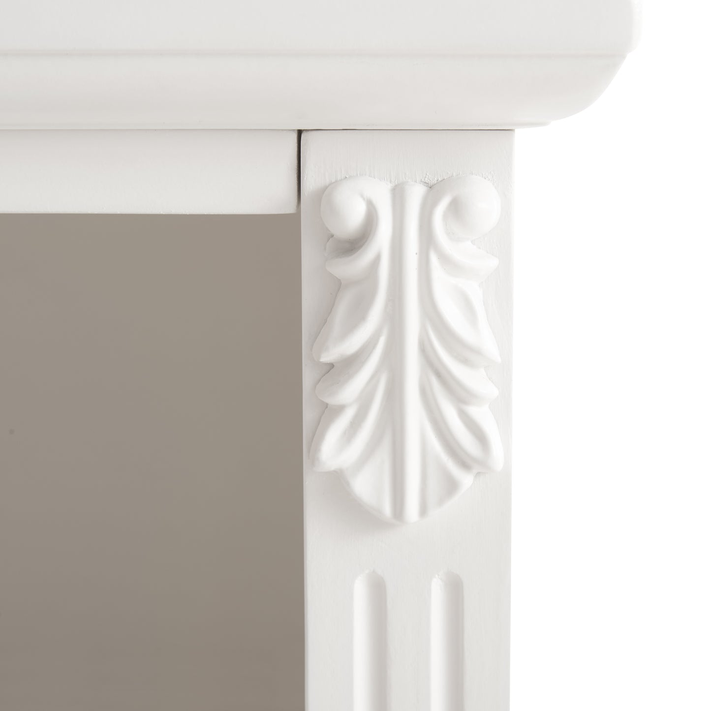 Open Space and 2 Drawers Dresser Nightstand with Charging Station, Farmhouse End Table with USB Ports and Outlets, Fluted Pilasters Design Side Table with Solid Wood Legs for Bedroom