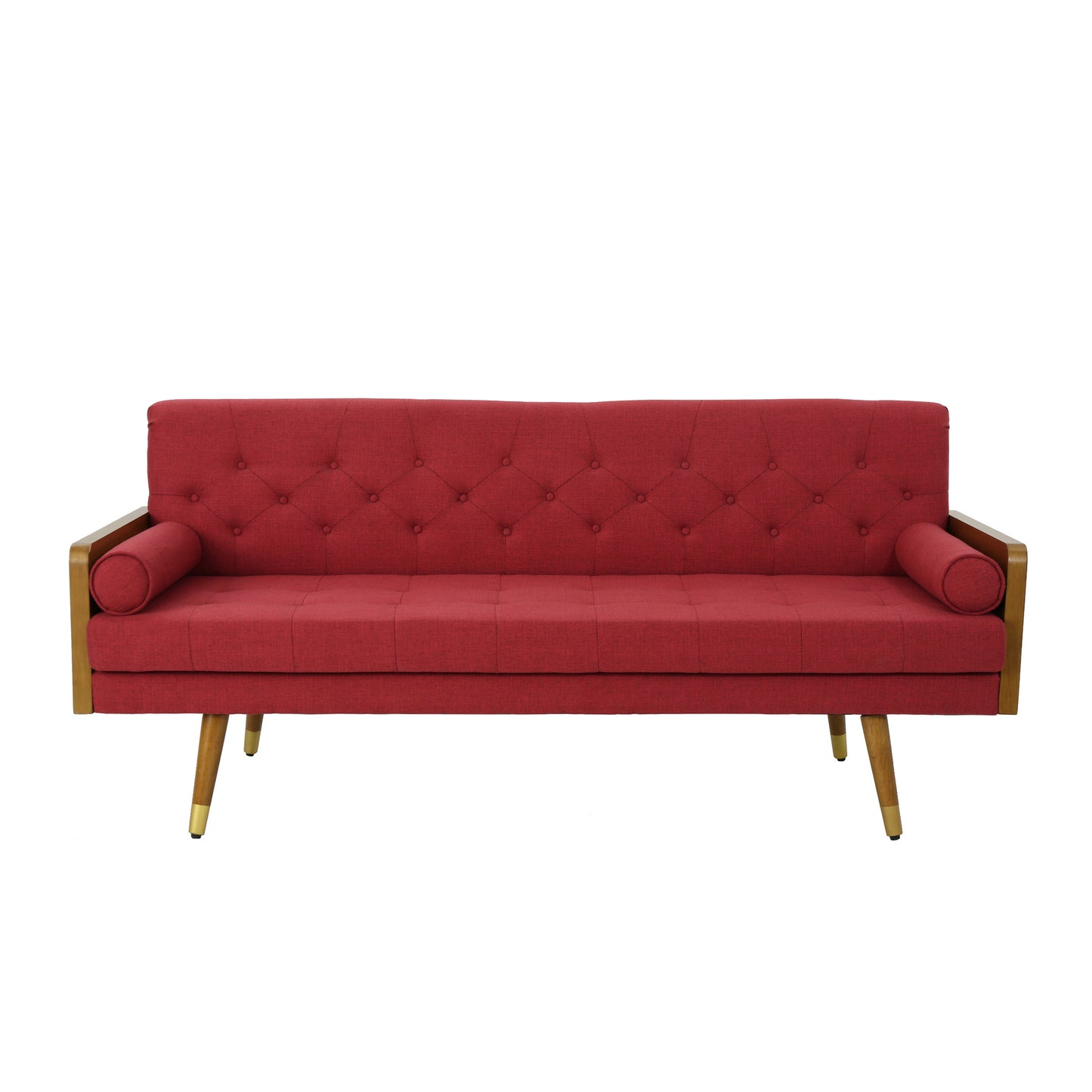 Aidan Mid Century Modern Tufted Fabric Sofa