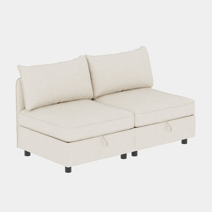 Love Seat Couches, Chaise Longue Mid Century Modern Sofa Couch With Storage for Small Spaces, Living Room , Bedroom