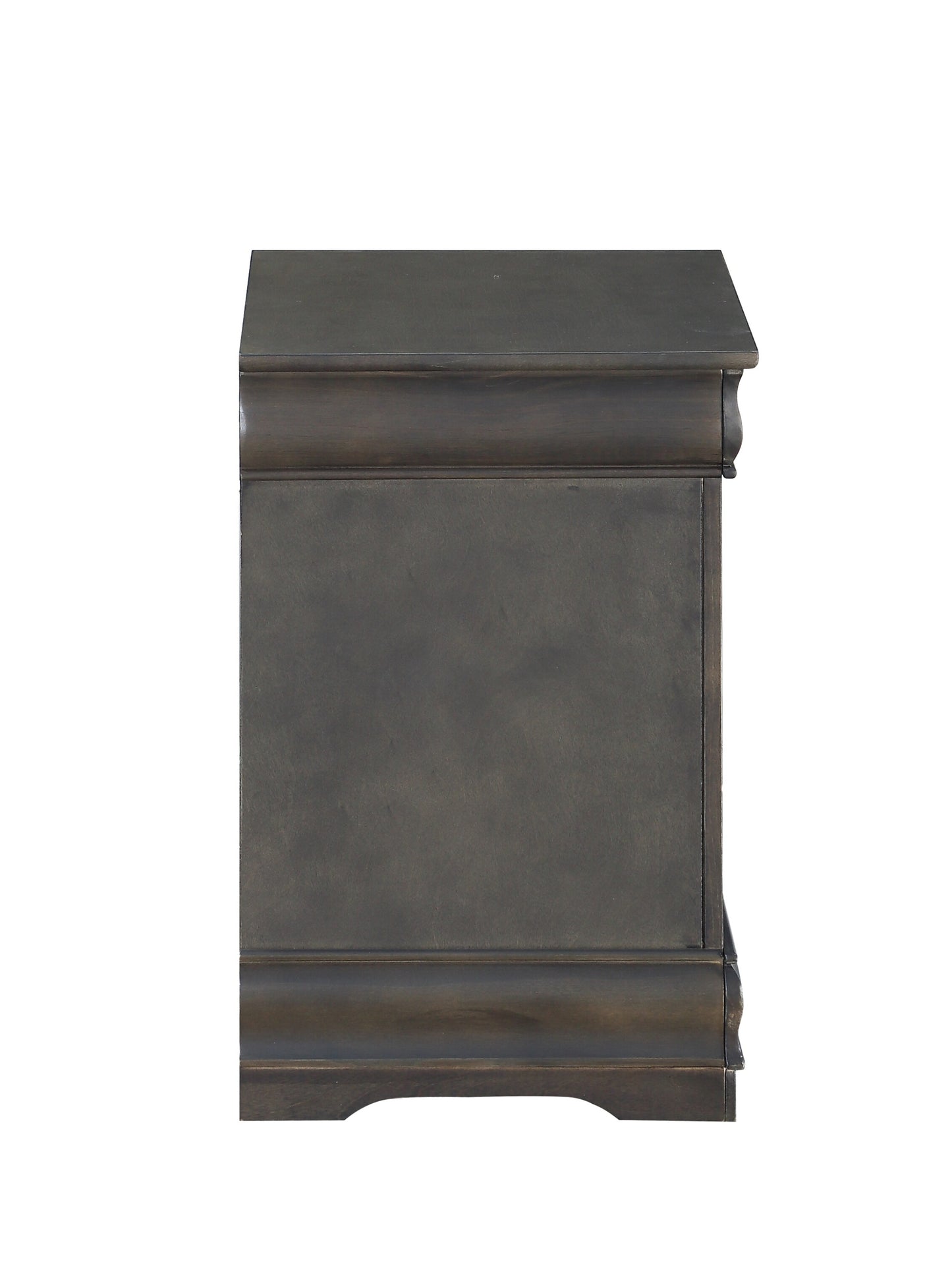 Dark Grey 2-Drawer Nightstand