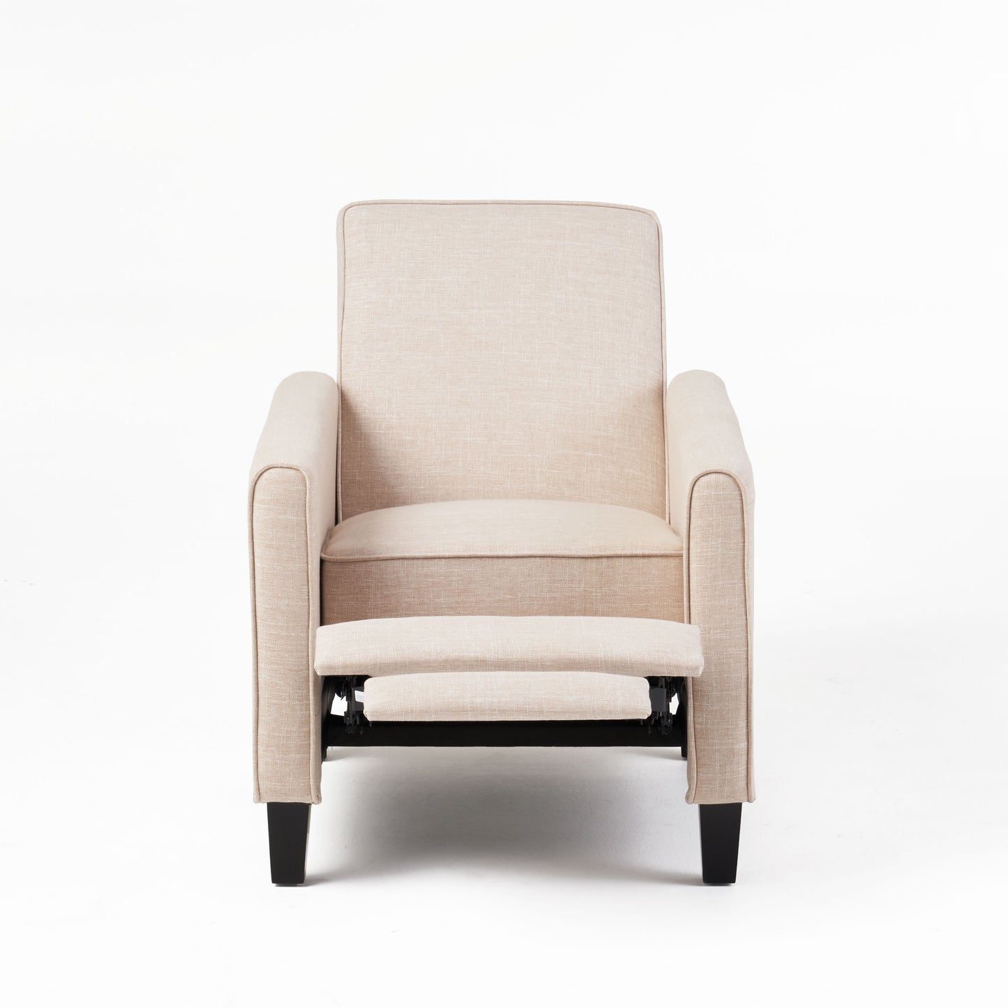 Light Beige Linen Push Back Chair for Elegant Home Décor