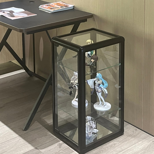 Tempered Glass Counter Top Display Showcase with Sliding Glass Door and Lock,Standard Aluminum Framing with Sliding Glass Door and Lock-display cabinet